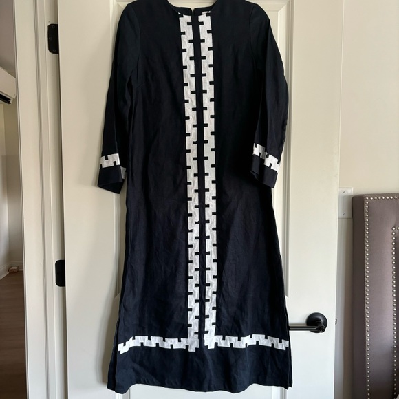 Tuckernuck X Atlantic Pacific Navy and White Hartman Maxi Dress - Picture 2 of 4